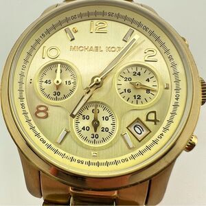 Michael Kors Runway Chronograph Gold Tone Stainless Steel Watch MK5055 - 6.25"